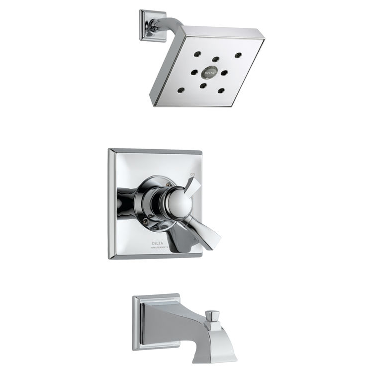 Delta T17451-H2O Delta T17451-H2O Dryden Monitor 17 Series H2Okinetic Tub and Shower Trim, Chrome