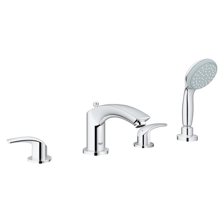 Grohe 25170002 Eurosmart 4 Hole Roman Bathtub Faucet Starlight