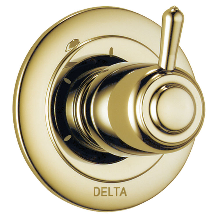 Delta T11800-PB Delta T11800-PB Tesla 3-Function 2-Port Diverter Trim - Polished Brass