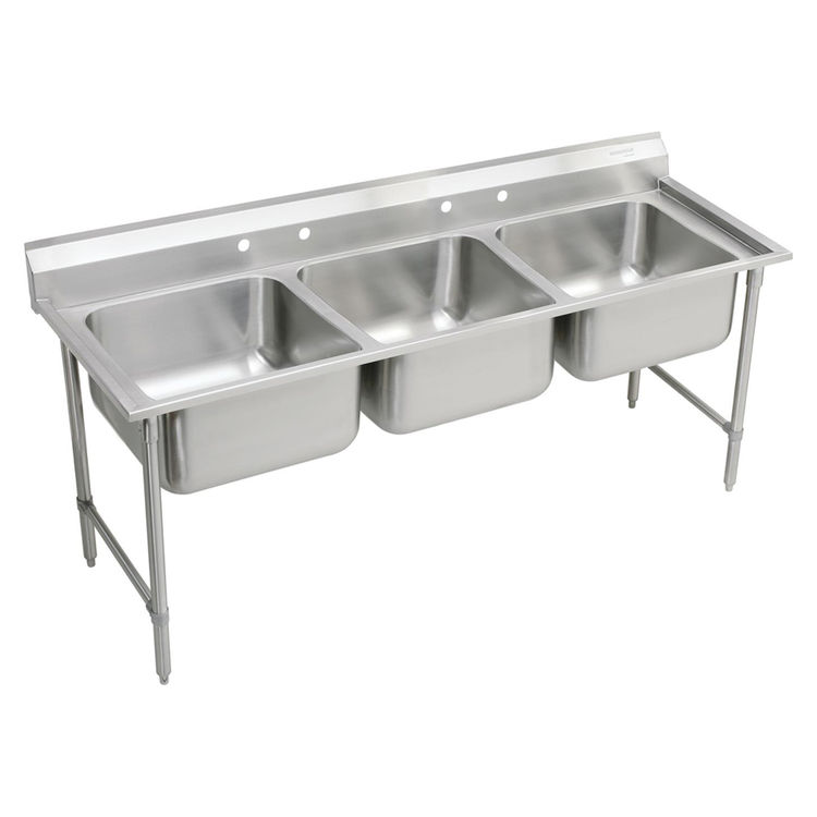 Elkay RNSF83724 Triple-Bowl Rigidbilt Scullery Sink ...