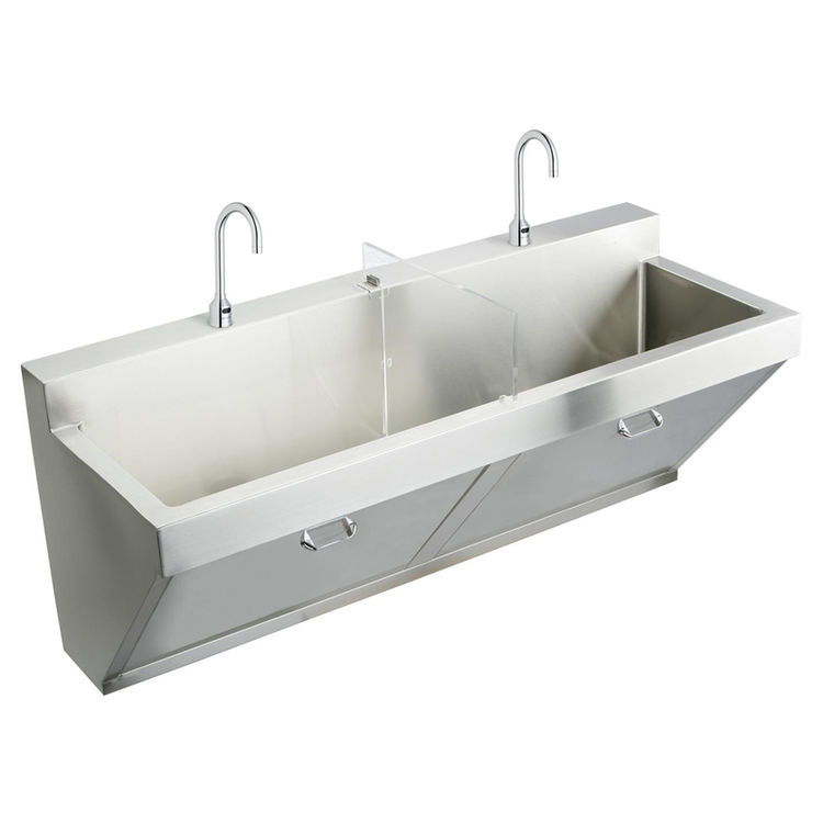 Elkay EWSF26026SACC Elkay EWSF26026SACC Rectangular Shape Double Bowl Scrub Sink Package