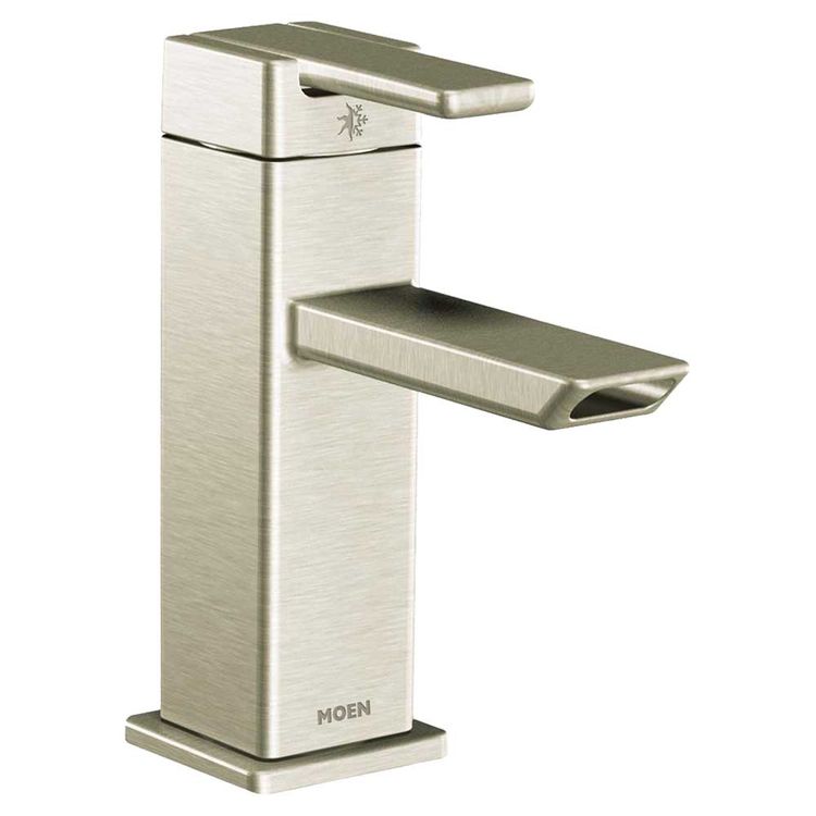 Moen S6701BN 90 Degree SingleHandle Lavatory Faucet, Brushed Nickel