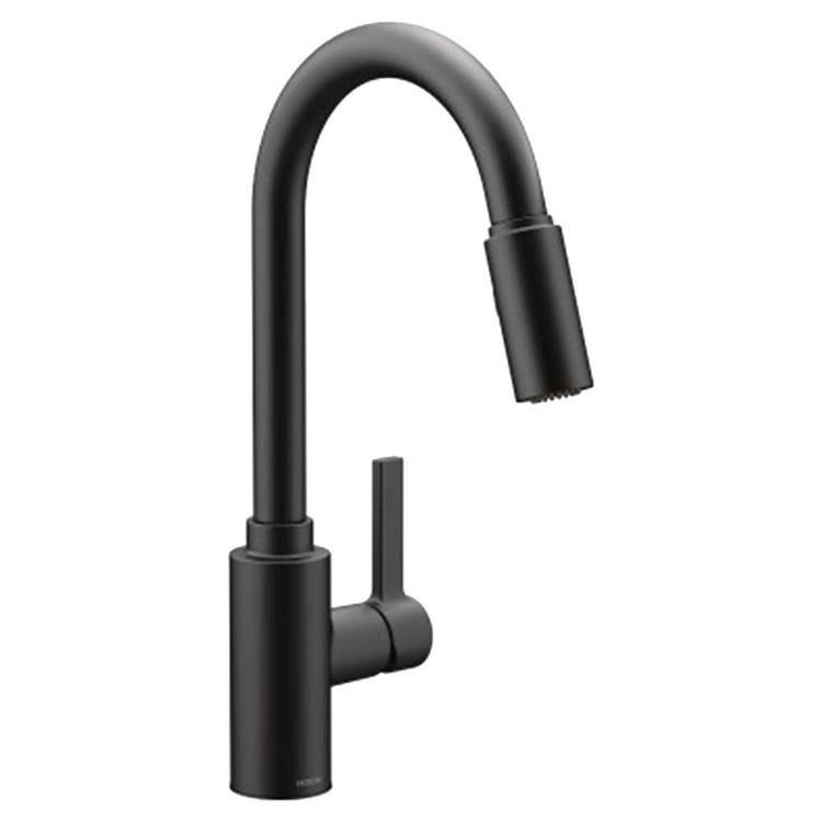 Moen 7882BL Moen 7882BL Genta One Handle Pulldown Kitchen Faucet - Matte Black
