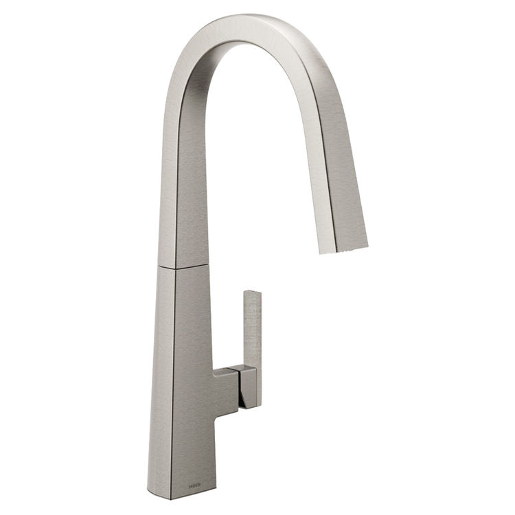 Moen S75005srs Nio One Handle Pulldown Kitchen Faucet Spot