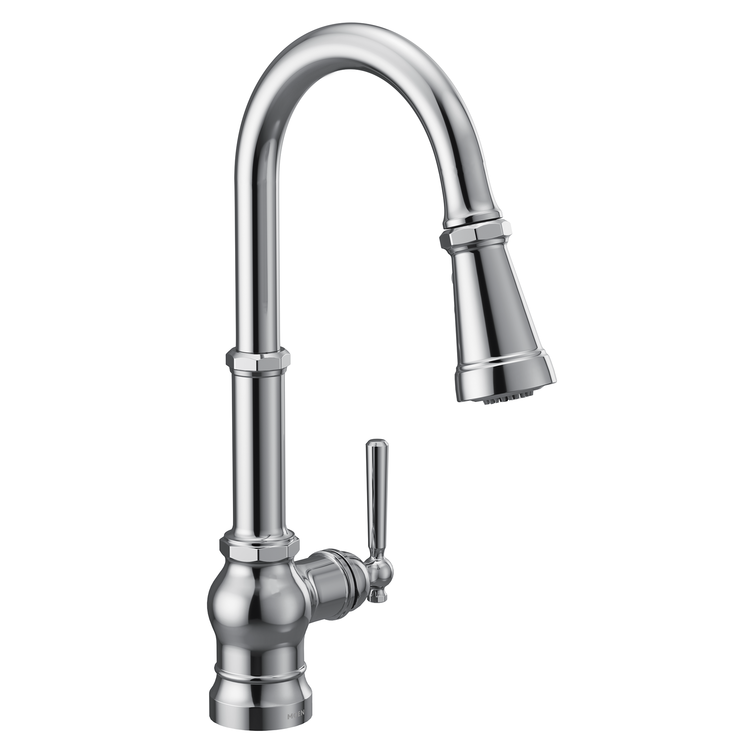 Moen S72003 Moen S72003 Paterson Single-Handle Pulldown Kitchen Faucet - Chrome, Lever/Wheel Handles Included