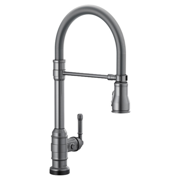 Delta 9690T-KS-DST Delta 9690T-KS-DST Broderick One Handle Semi Pro Kitchen Faucet w/ Touch2O, Black Stainless