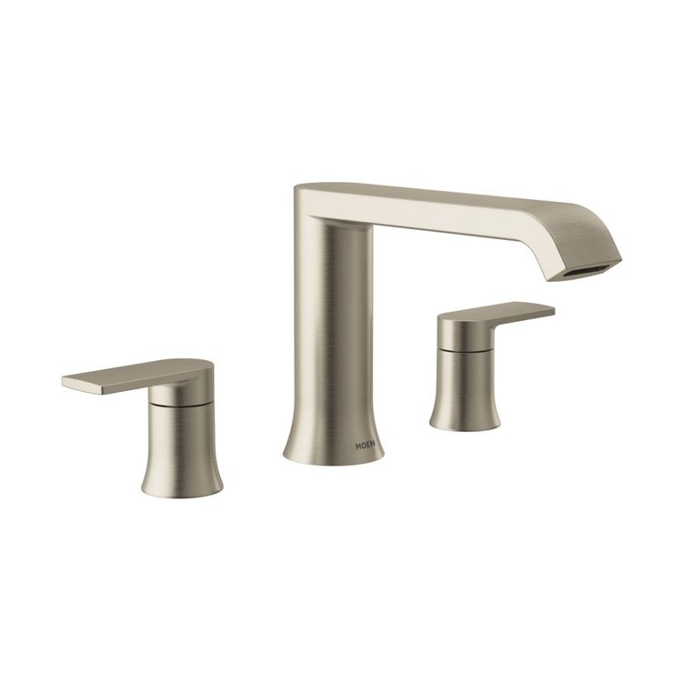 Moen T908bn Genta Two Handle Roman Tub Faucet Low Arc Brushed