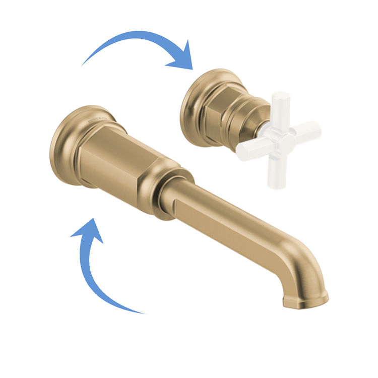 Brizo T65776LFGLLHP Invari Single Handle Wall Mount Lavatory Faucet