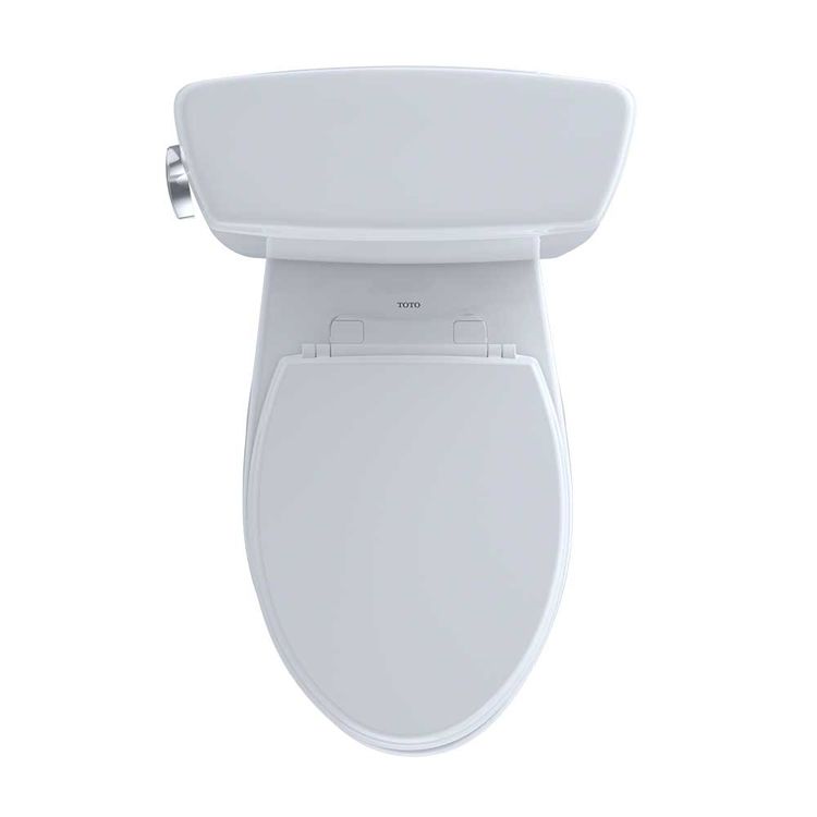 View 5 of Toto CST744ERG#01 TOTO Eco Drake Two-Piece Elongated 1.28 GPF Toilet with CeFiONtect and Right-Hand Trip Lever, Cotton White - CST744ERG#011