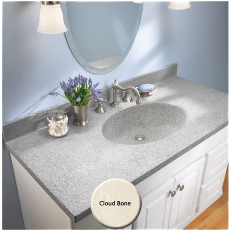 Swanstone CH1B2237RO126 Chesapeake Roman Ogee Edge Cloud Bone Vanity Top