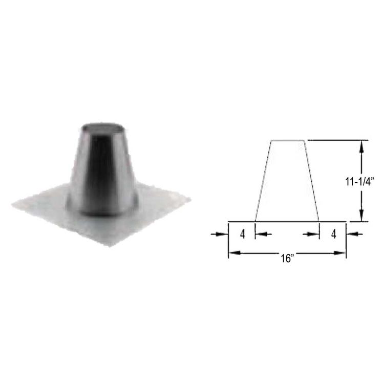 View 3 of M&G DuraVent 3GVFF DuraVent 3GVFF Type B Gas Vent 3-Inch Tall Cone Flat Flashing