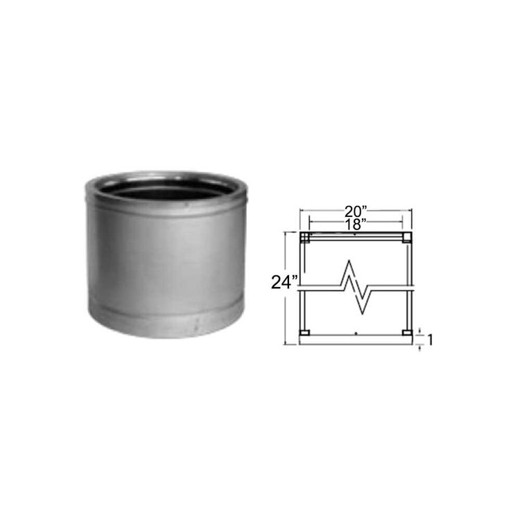 View 3 of M&G DuraVent 99503SS DuraVent 18DT-24SS 18-Inch DuraTech 24-Inch Stainless Steel Chimney Pipe