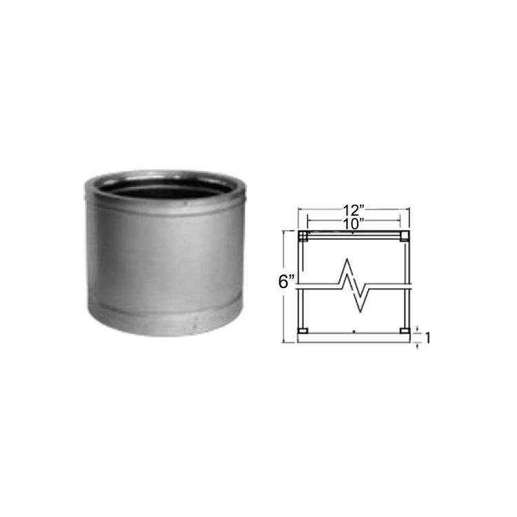 View 3 of M&G DuraVent 99105 DuraVent 10DT-06 10-Inch DuraTech 6-Inch Galvalume Chimney Pipe