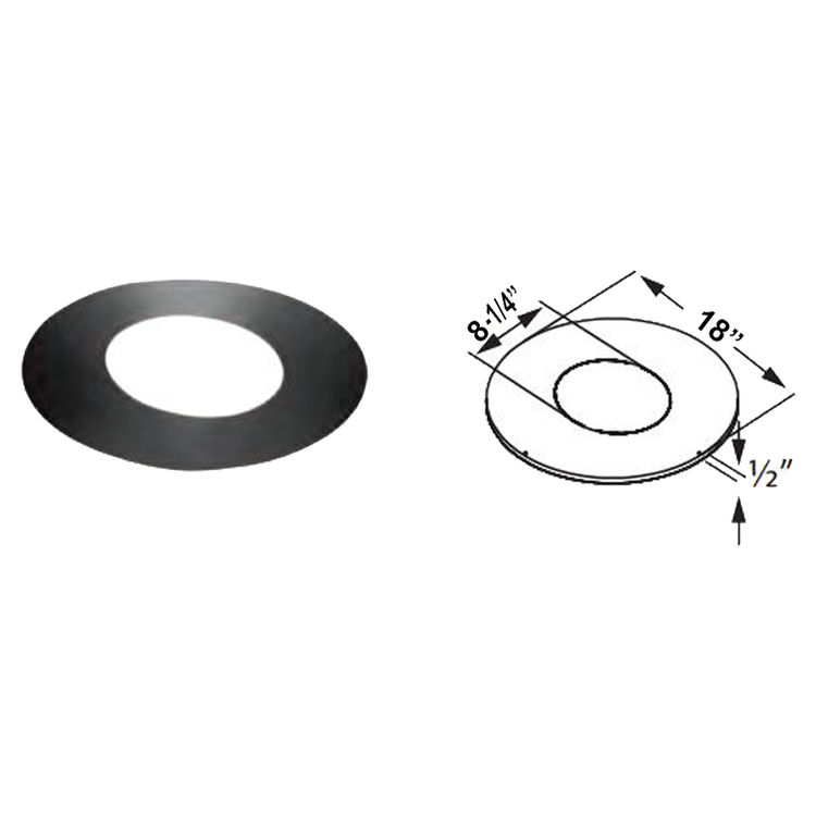 M&G DuraVent 9448C DuraVent 6DT-RSTC9 DuraTech 6-Inch Trim Collar for Roof Support