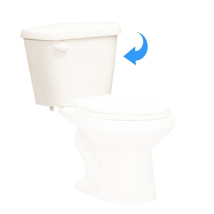 Western Pottery T8ULF-HP-W Toilet Tank with 3" Flapper | PlumbersStock Western Pottery 3-inch Flapper For Toilets