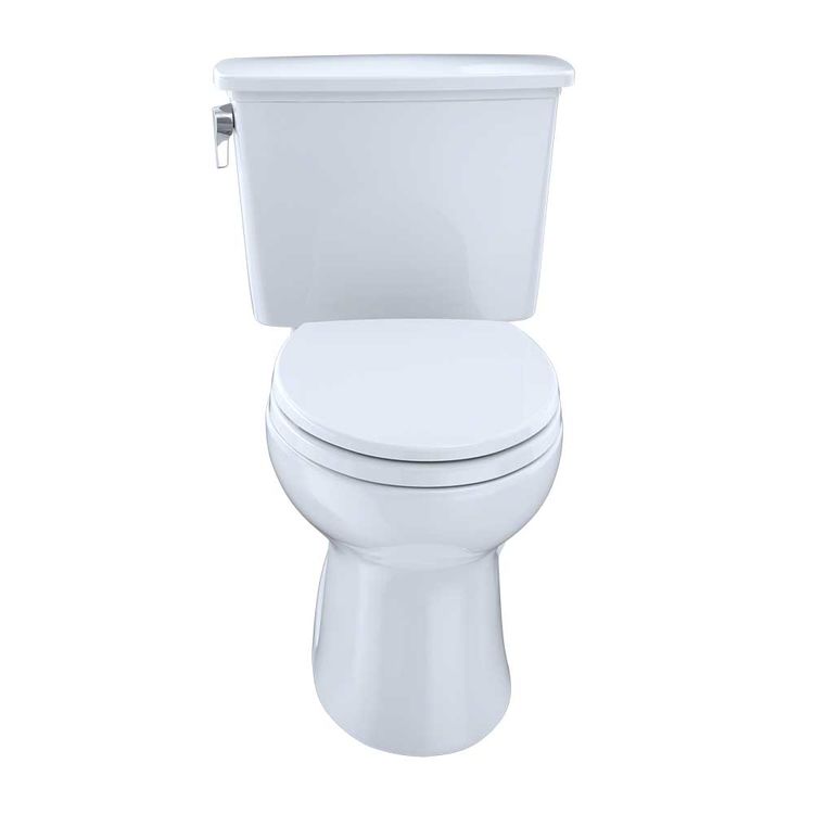 View 3 of Toto CST744ERN#01 TOTO Eco Drake Transitional Two-Piece Elongated 1.28 GPF Toilet with Right-Hand Trip Lever, Cotton White - CST744ERN#01