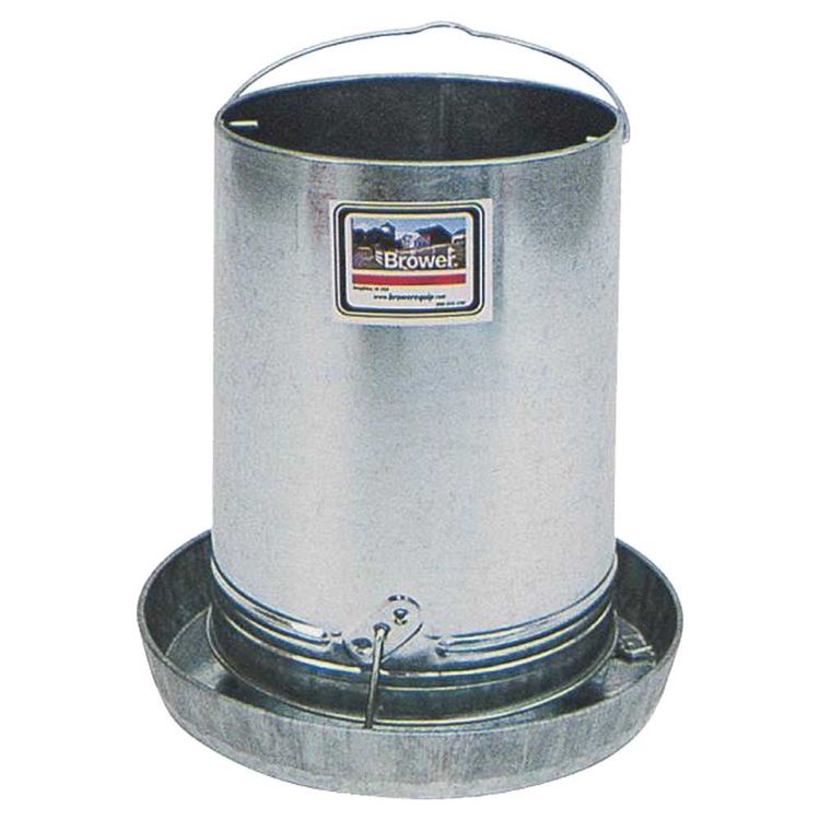 Brower GLV30H Brower GLV30H Hanging Feeder, 30 lb Capacity, 14 in Dia X 15 in H, Galvanized Steel