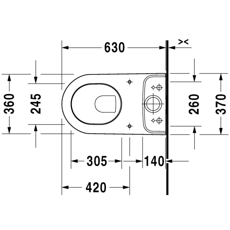 View 3 of Duravit 2138090092 Duravit 2138090092 Darling New Dual Flush
