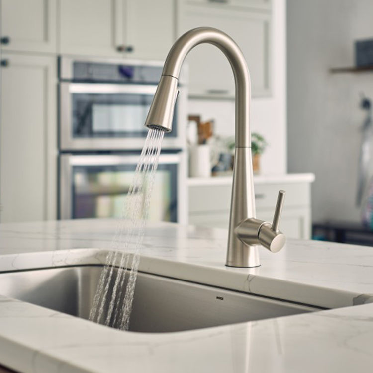 Moen 7864SRS Sleek Single Handle Pulldown Kitchen Faucet, Spot Resist