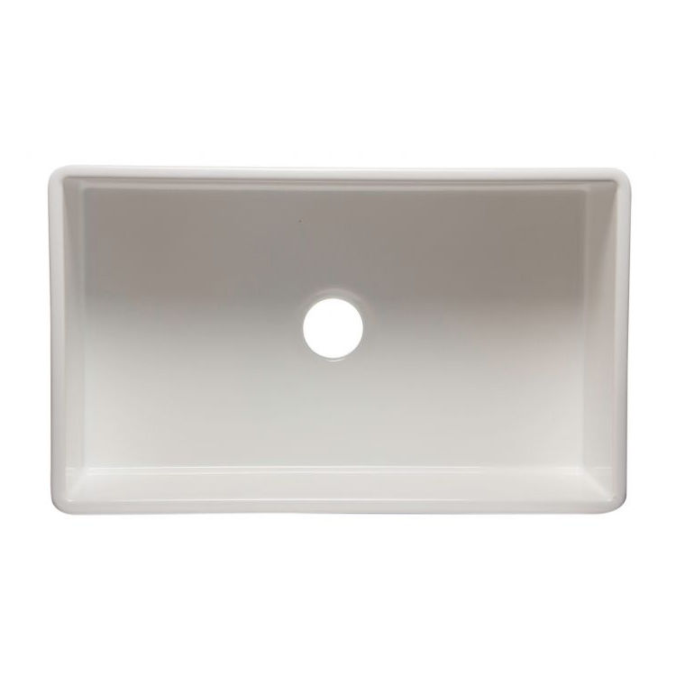View 4 of Alfi AB532-B ALFI AB532-B Fluted Fireclay Farm-Style Kitchen Sink, Biscuit