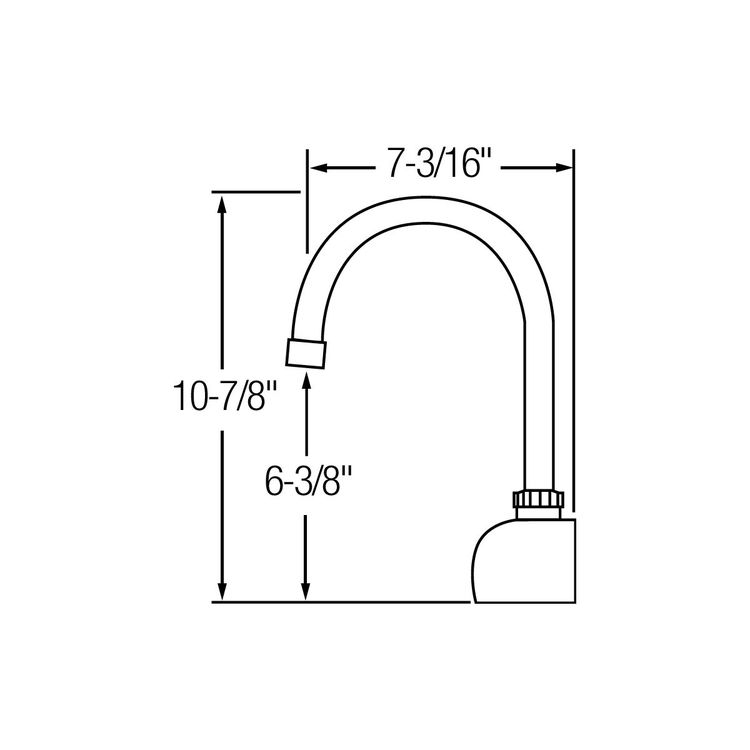 Elkay LKB722C Single Hole WallMounted Sensor Operated Faucet, Chrome