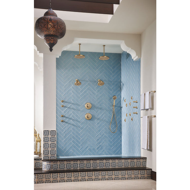 BRIZO 81398GL RAINSHOWER SHOWER HEAD LUXE GOLD PlumbersStock