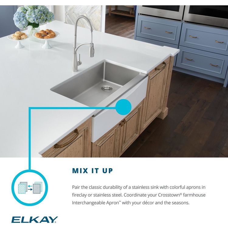 Elkay Crosstown Stainless Steel 357/8" x 205/16" x 9" Double Bowl