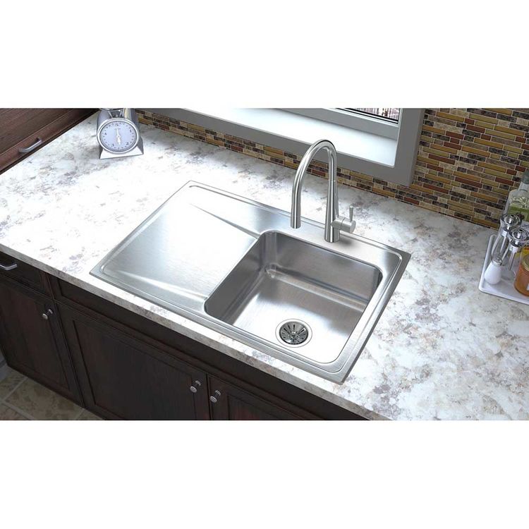 View 3 of Elkay ILR3322R0 Elkay ILR3322R0 Lustertone Single Bowl Drop-in Gourmet Sink