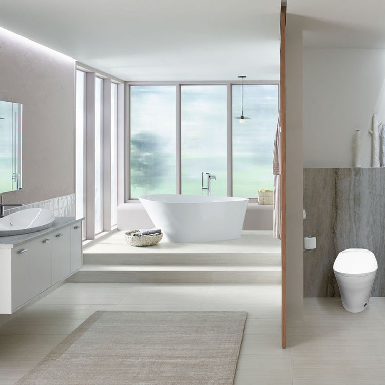 View 8 of Trone Plumbing A2ETBCERN-12.WH Trone Aquatina II Smart Electronic Bidet Toilet in White, A2ETBCERN-12.WH