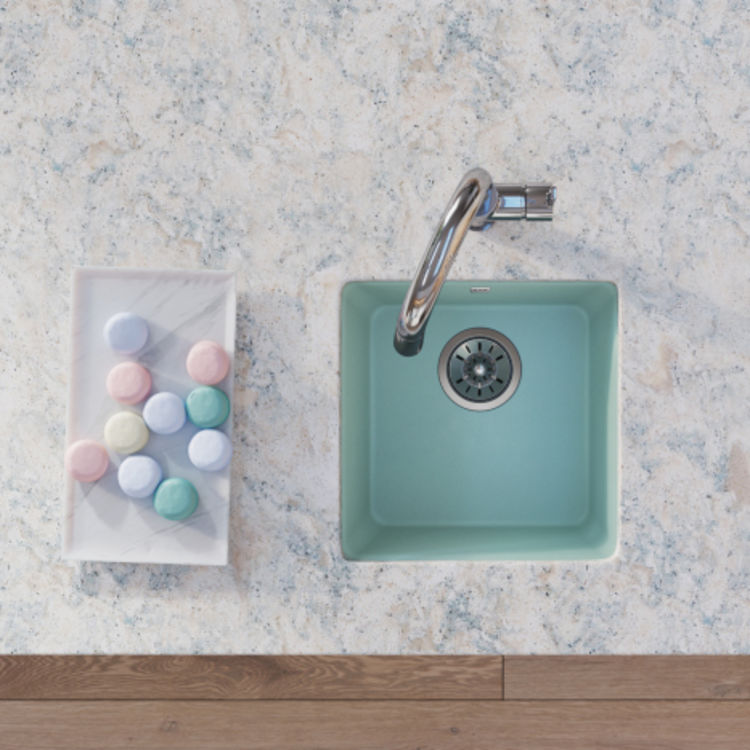 Elkay Quartz Luxe Single Bowl Dual Mount Bar Sink Mint Creme (ELX1616MT0)