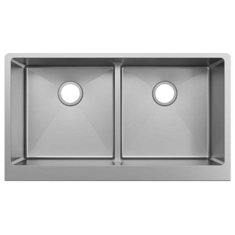 View 3 of Elkay EFRUFFA3417 Elkay EFRUFFA3417 Crosstown Equal Double Bowl Farmhouse Sink with Aqua Divide, Stainless Steel, 35-7/8