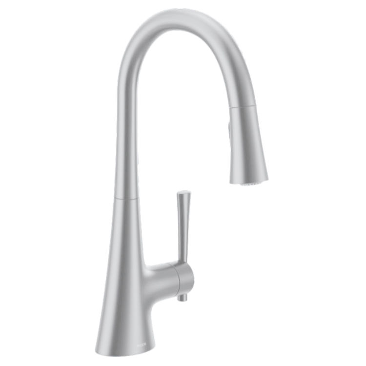 Moen Kurv Single Handle Pull-Down High Arc Kitchen Faucet, Chrome - 9126