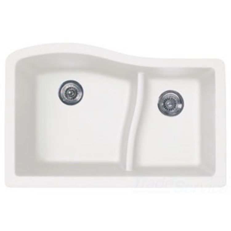 Swanstone QULS-3322-170 Espresso Undermount Large/Small Bowl Kitchen Sink