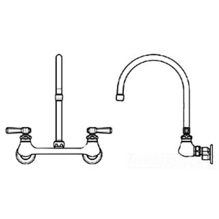 Chicago Faucets 540 Ldgn8ae3abcp Hot And Cold Sink Faucet