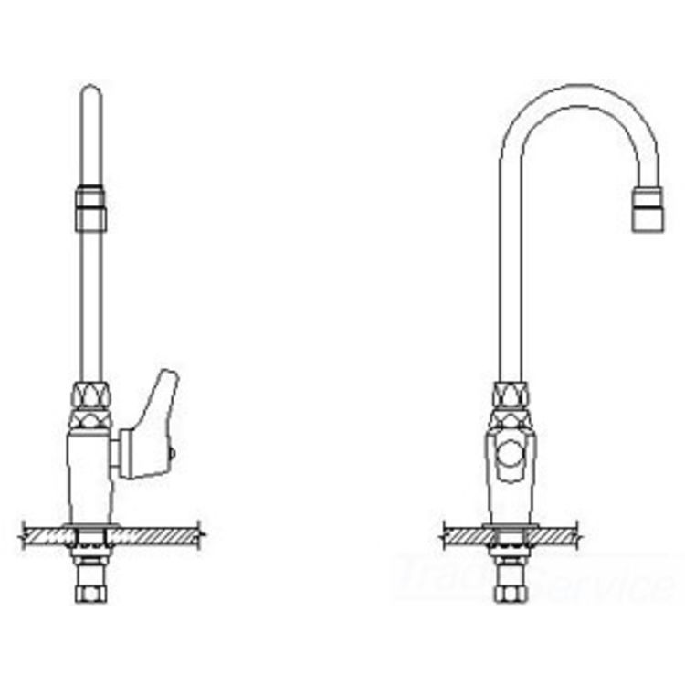 Delta 27C633-R6 Delta 27C633-R6 CER-TECK Deckmount Single-Handle Pantry Faucet, 6