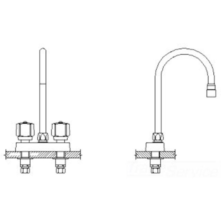 Delta 27C4941 Delta 27C4941 CER-TECK 2-Handle Cast Centerset Lavatory Faucet, 6