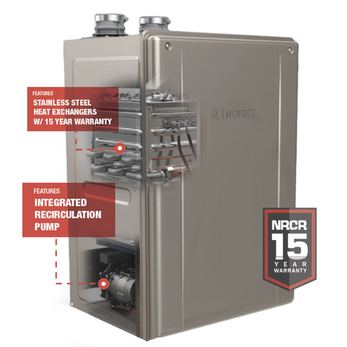 Noritz Natural Gas Tankless Water Heater With Recirculating Pump, 199K BTU  - NRCR111-DV-NG