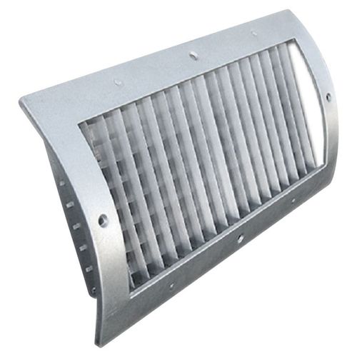 Shoemaker 12 x 6 Radius Spiral Pipe Grille, Double Deflection, Galvanized  - RS34-GALV-12X6