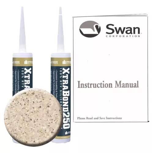 Swan Tub Wall Installation Kit, Bermuda Sand