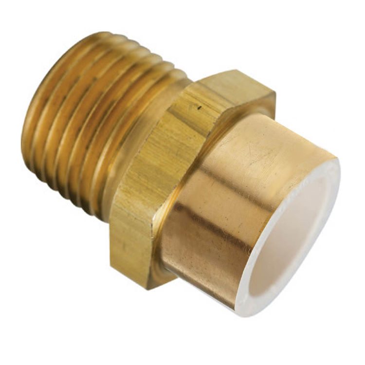 3/4" Brass MIP x CPVC PVC Slip Adapter PlumbersStock