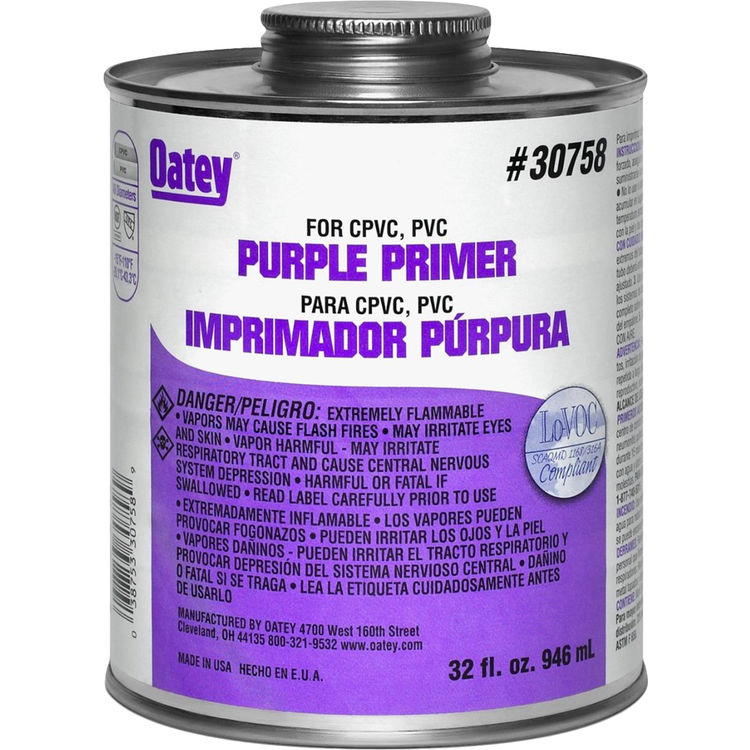 Oatey 30759 1 Gallon Purple Primer PlumbersStock
