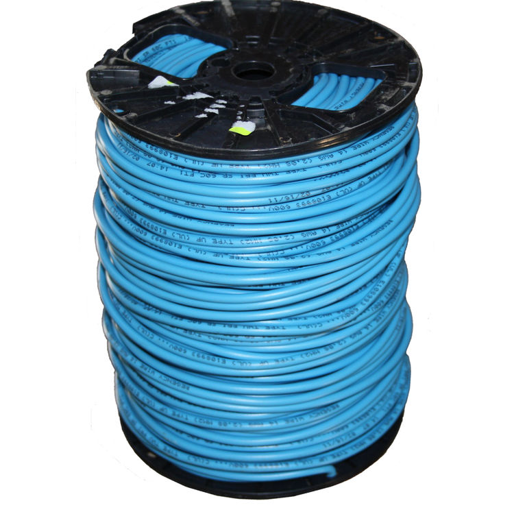 12 Gauge 1 Strand Tracer Wire Blue 500' Roll PlumbersStock