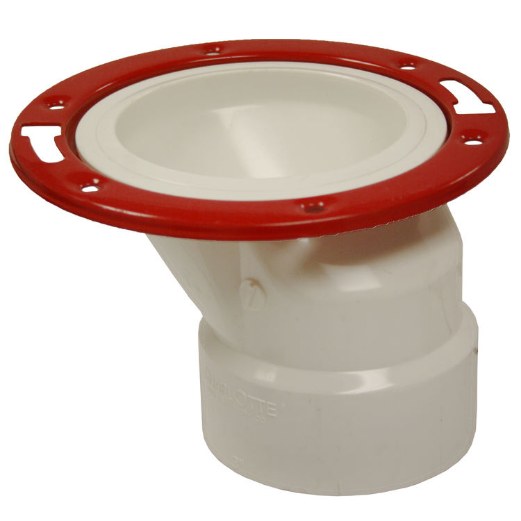 3" PVC DWV Offset Closet Flange With Metal Ring PlumbersStock