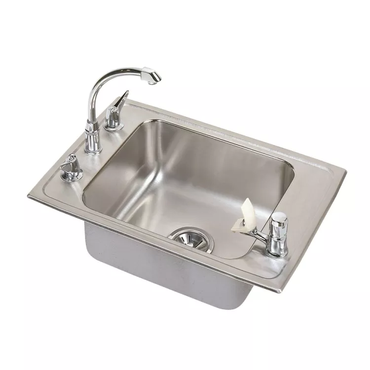 ESS3200-C 2 STATION SCRUB SINK KNEE OPER: Utility Sinks