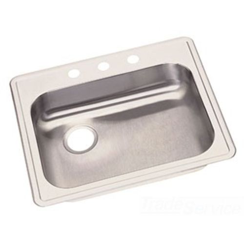 Dayton GE12521L0 Dayton GE12521L0 Stainless Steel Top Mount Single Bowl Sink